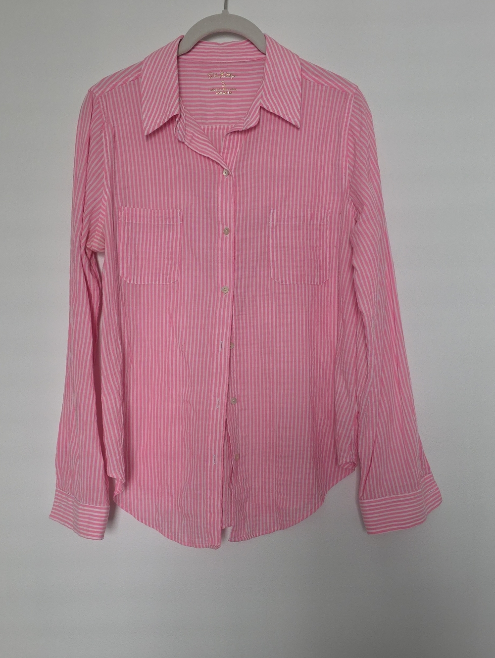 Lilly Pulitzer Pink & White Striped Men's Button-Down Shirt